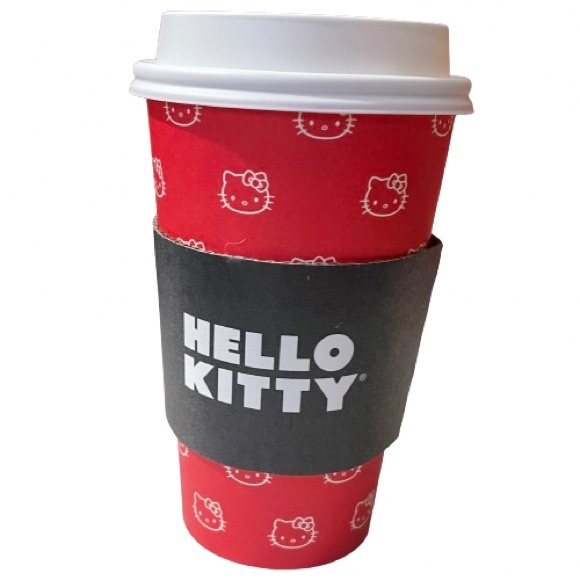 NEW Hello Kitty Hot Cup Set Of 10 W/ Lids + Sleeves - Picture 2 of 15